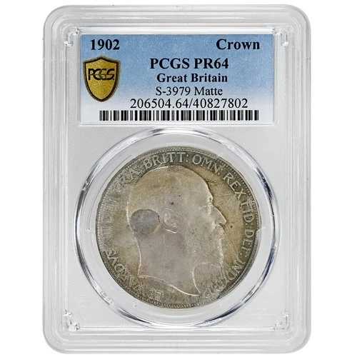1902年 クラウン マットクラウン PCGS PR64、エドワード7世 希少コイン｜WORLD RESOURCE【QUEEN店】