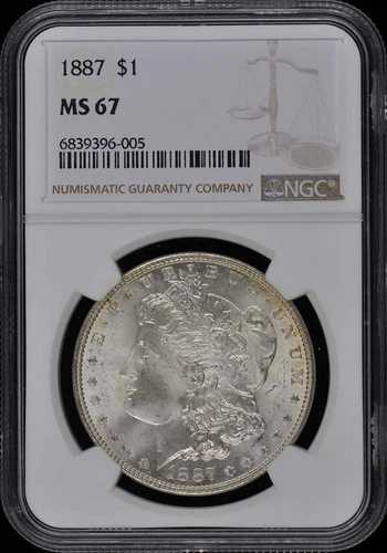 1887年 モルガン・ダラー S$1 NGC MS67｜WORLD RESOURCE【QUEEN店】