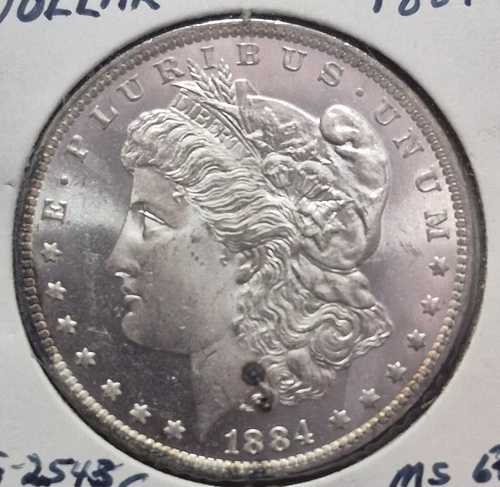 1884年 O モルガン・ダラー - BU++-未流通プラスプラスプルーフ-BOCEXペーパーのようなG2543C