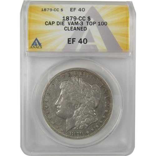 1879 CC VAM-3 キャップドダイ モルガンダラー EF 40 詳細 ANACS SKU:I21191