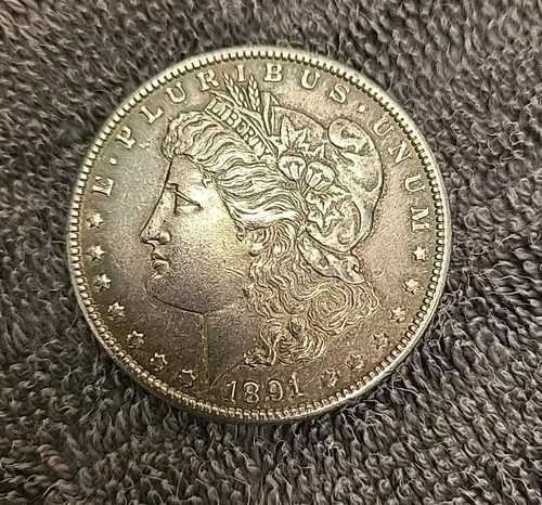 1891年 BU GEM MORGAN シルバードル UNC MS+++ 米国造幣局 希少コイン