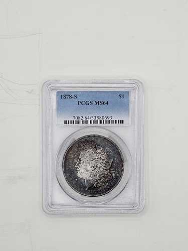 1878 S Morgan PCGS MS64 両面非常に良好、色調