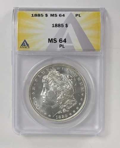 1885年 モルガン銀貨 $1 ANACS MS-64 プルーフ PL|WORLD RESOURCE【QUEEN店】
