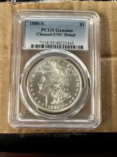 1880年代-S PCGS 高浮き彫り 未流通 シルバー モルガン ダラー 1ドル