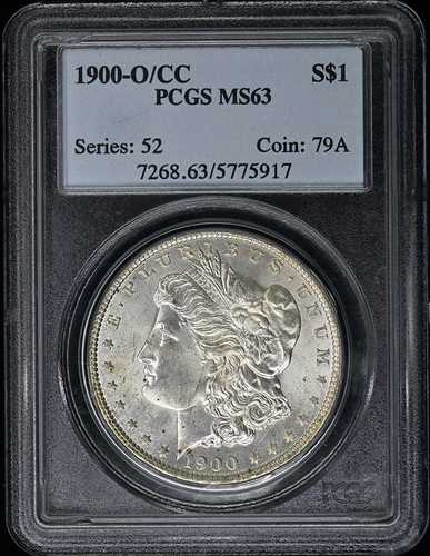 1900-O/CC $1 オーバーミントマーク モルガン・ダラー PCGS MS63
