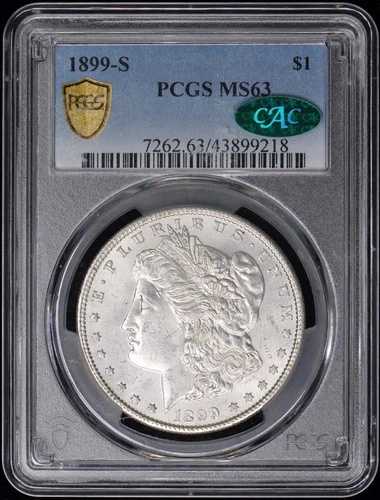 1899-S 1ドル モルガン・ダラー PCGS MS63 (CAC)