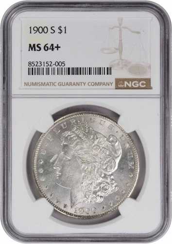 1900-S モルガン銀貨 MS64+ NGC