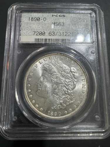 1890-O ニューオーリンズ モルガン銀貨 PCGS ドイリーホルダー MS63