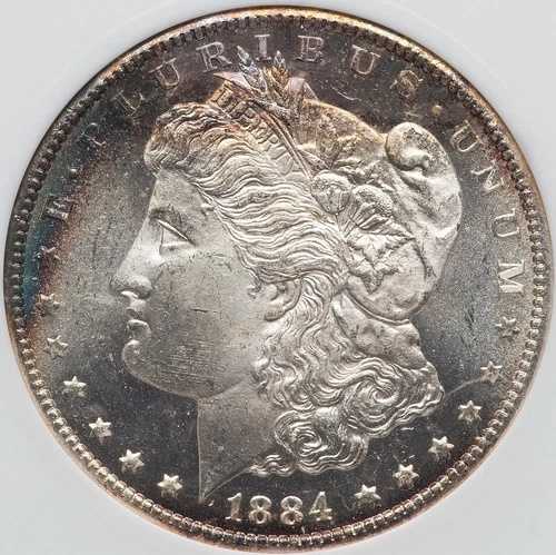 モルガン・ダラー 1884-CC、ANACS MS-65 ディープミラープルーフ仕様！見事な逸品！