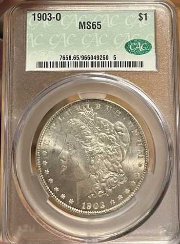 1903-O CAC MS65 PQ モルガン銀貨