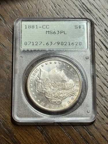 1881 CC $1 モルガン銀貨 PCGS MS63 PL OGH ラトラー ジェム プルーフライク (3381)｜WORLD RESOURCE【QUEEN店】