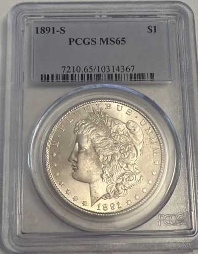 1891-S モーガン・ダラー PCGS MS65 - 非常に鮮明なディテール! - 希少で入手困難!
