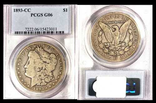 1893-CC $1-PCGS 06-オリジナル表面＆カラーモルガンダラー