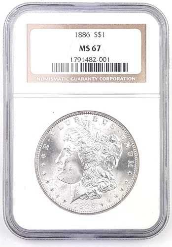 1886年モルガン銀貨 ~ NGC MS67｜WORLD RESOURCE【QUEEN店】