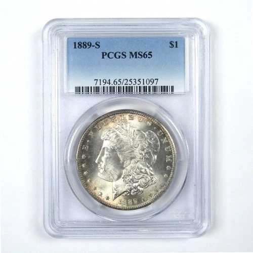 1889年 S モルガン・ダラー MS 65 PCGS シルバー 1ドル 未流通コイン SKU:I15074|WORLD RESOURCE【QUEEN店】