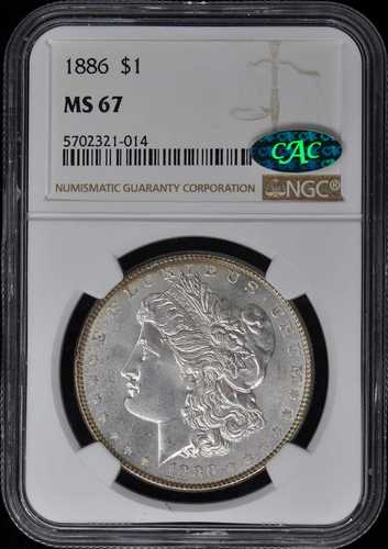 1886年 モルガン・ダラー S$1 NGC MS67 (CAC)|WORLD RESOURCE【QUEEN店】