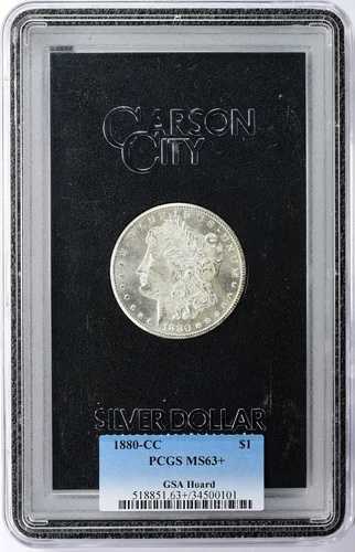 1880-CC 1ドル モルガン銀貨 GSA HOARD PCGS MS63+|WORLD RESOURCE【QUEEN店】
