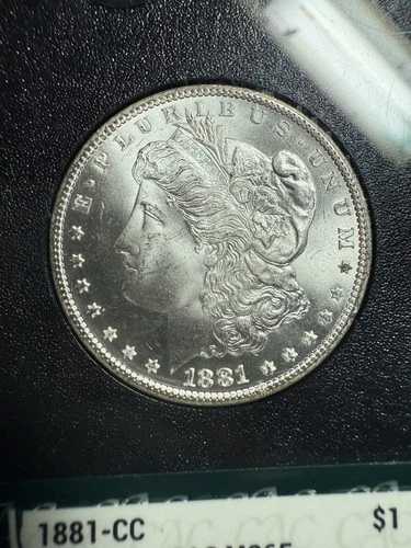 1881-CC GSA CAC MS65 モルガン銀貨 ラージダイ クラック リバース|WORLD RESOURCE【QUEEN店】