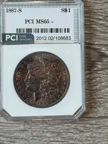 1887-S PCI MS-66 モーガン シルバー ドル、美しい色調!!｜WORLD RESOURCE【QUEEN店】