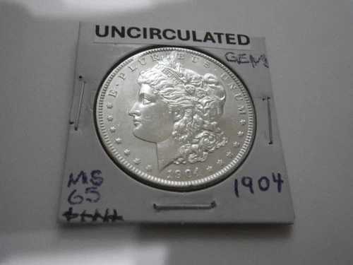 1904年「P」モーガン .90 シルバー $-UNC GEM/MS+++++状態