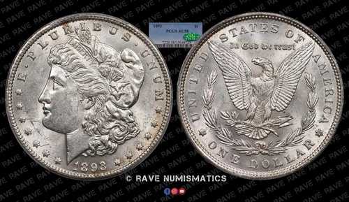 1893年 モルガン・ダラー PCGS AU-58 CAC