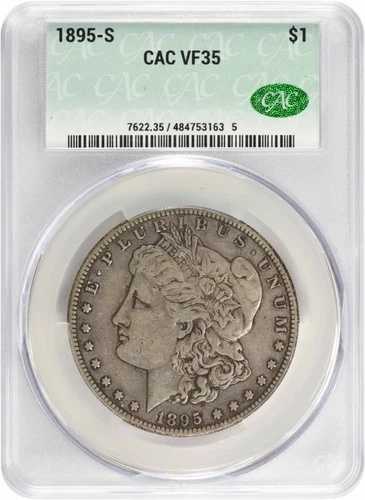 1895-S モルガン銀貨 VF35 CACG