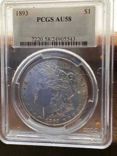 1893年 PCGS AU58 モルガン銀貨 **美しいキー日付 # 24905543 344,025円