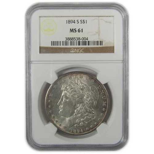 1894年 S モルガン・ダラー MS 61 NGC シルバー 未流通 1ドルコイン SKU:I19906