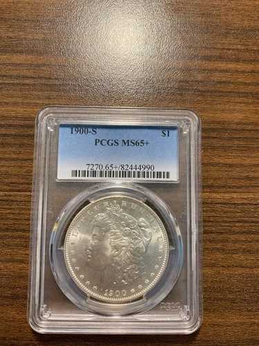 1900年代後半のモルガン銀貨 $1 PCGS MS 65+ 希少高グレード