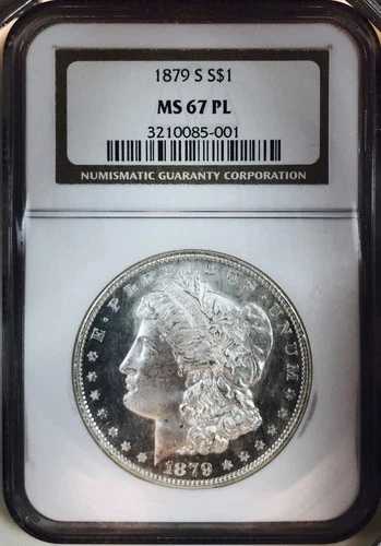 1879年 S モルガン・ダラー！NGC MS67 PL！素晴らしい！信じられないほど美しい！NR #VIP87｜WORLD RESOURCE【QUEEN店】