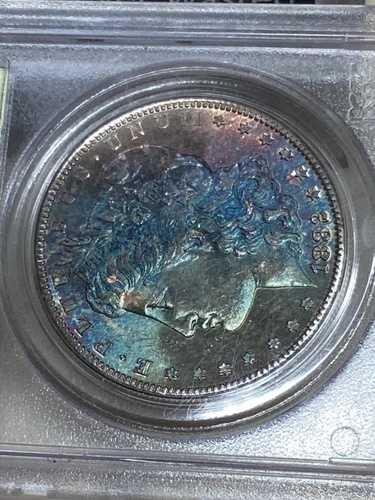 1882年 モルガン銀貨 PCGS MS65 CAC OGH レインボートーンモンスター｜WORLD RESOURCE【QUEEN店】