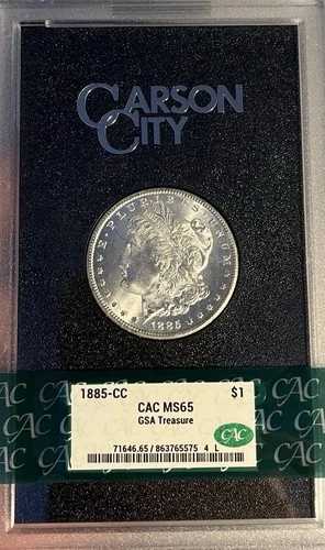 1885-CC GSA CAC MS65 モルガン銀貨|WORLD RESOURCE【QUEEN店】
