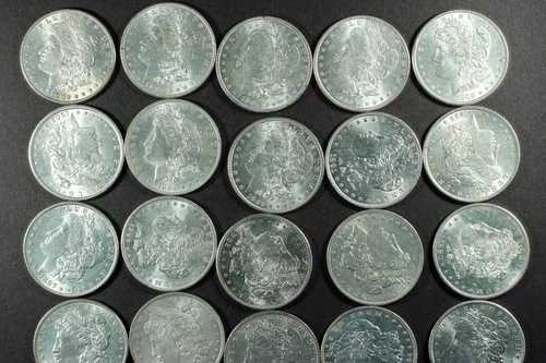 1878-1904年 モルガン・ダラー・ロール - 20枚入り - AU / BU - 高品質地金