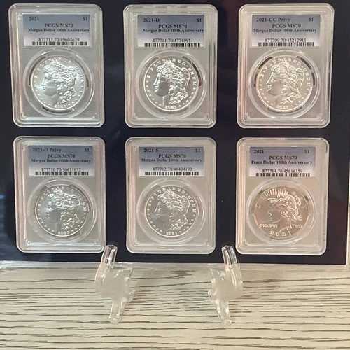 2021年 モーガン＆ピース シルバーダラー 6枚セット PCGS MS70 PCGS *希少セット*