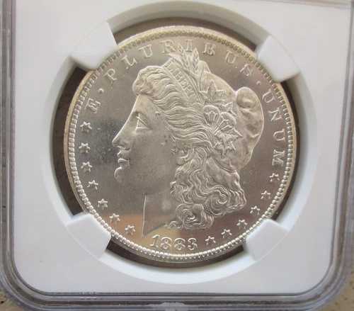1883年 CC モーガンシルバー ドル NGC MS 66+-