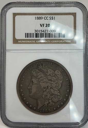 1889-CC NGC VF20 モルガン銀貨