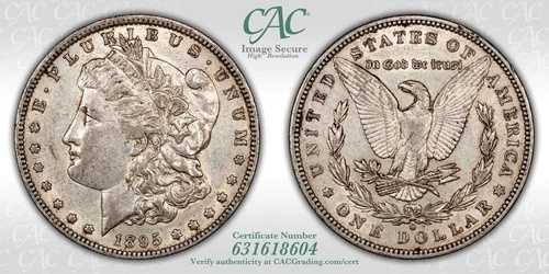1895-O AU53 モルガン銀貨 CACG