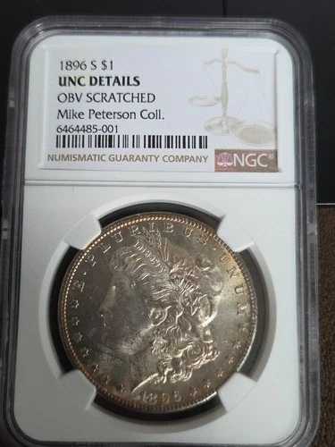 1896-S モーガン シルバー ダラー 1 ドル コイン - NGC 未流通詳細 (UNC MS) - 希少!|WORLD RESOURCE【QUEEN店】