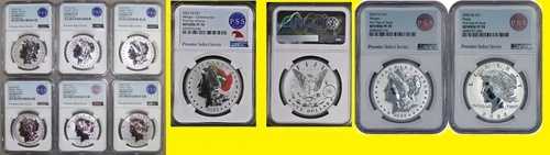 2022年 モーガン＆ピース ドル 9枚セット NGC RV PF 70 発行初日 新品 3.5k｜WORLD RESOURCE【QUEEN店】