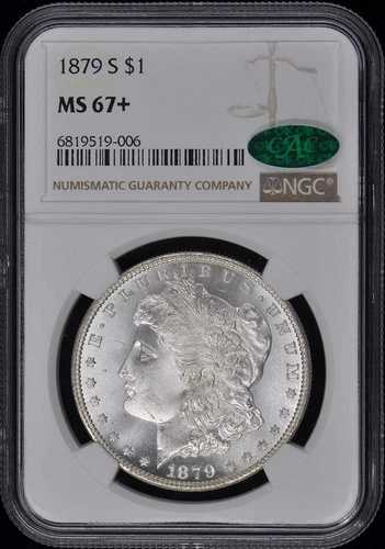 1879-S モルガン・ダラー S$1 NGC MS67+ (CAC)