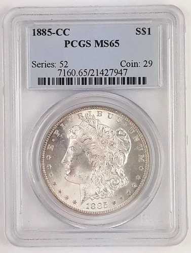 1885年CCモルガン銀貨 ~ PCGS ~ MS65