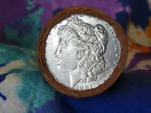 20ドル銀貨ロール、ダブルイヤー、口ひげ、1891年/ CCエンドビン（b）TOP461B｜WORLD RESOURCE【QUEEN店】