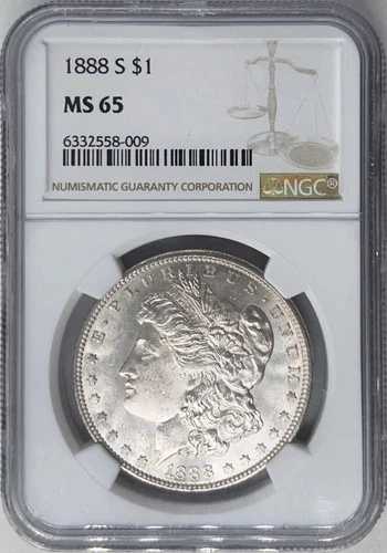 1888-S $1 NGC MS65 モルガン銀貨 6332558-009