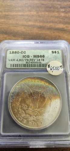 1880 CC VAM4、80/79、REV 78、MS66 美しいトーン｜WORLD RESOURCE【QUEEN店】