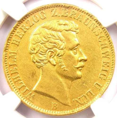 1858-B ドイツ ヴィルヘルム・クローネ金貨 KM-1153 - NGC AU 認定 詳細
