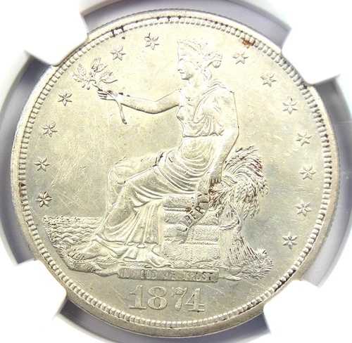1874-CC 貿易銀貨 T$1 - NGC認定未流通詳細 (MS UNC)