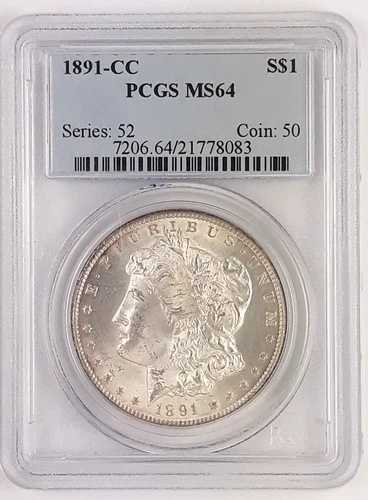 1891年CCモルガン銀貨 ~ PCGS ~ MS64