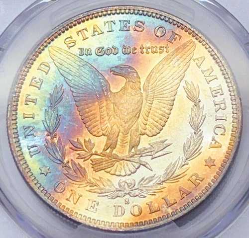 1879-S MS64 PCGS モーガン銀貨！レインボーカラーのトナーコイン！オファーをお待ちしています