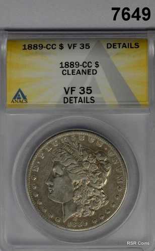 1889年製 CC モーガン シルバードル ANACS 認定 VF35 クリーニング済み 希少品 #7649｜WORLD RESOURCE【QUEEN店】