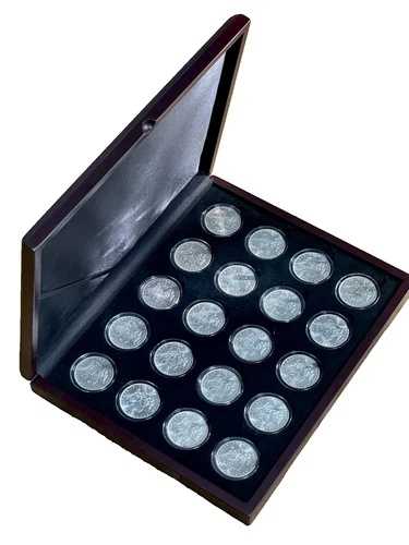 1878-1904年（POS）モルガン銀貨コレクション 20枚入り 木製ディスプレイボックス入り